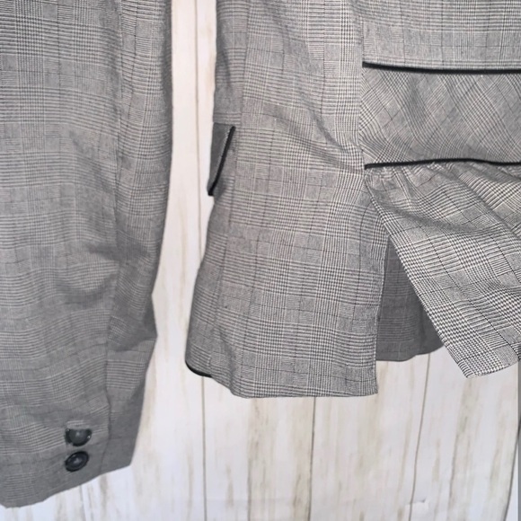 Retro Plaid Tuxedo Tail Blazer Jacket Vintage - Picture 5 of 8